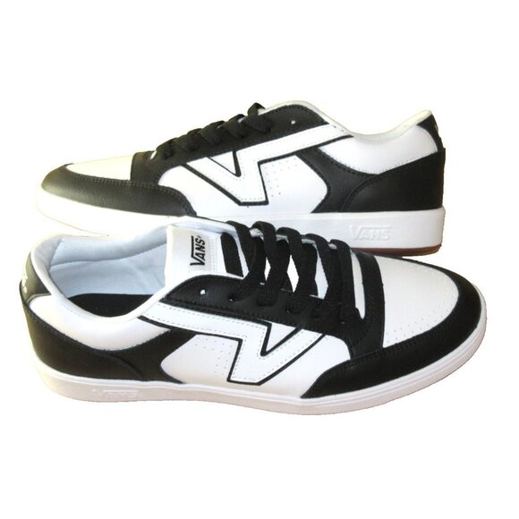 Vans Men's Lowland Cc ComfyCush Two Tone Shoes Black True White Sizes NIB - Picture 1 of 7